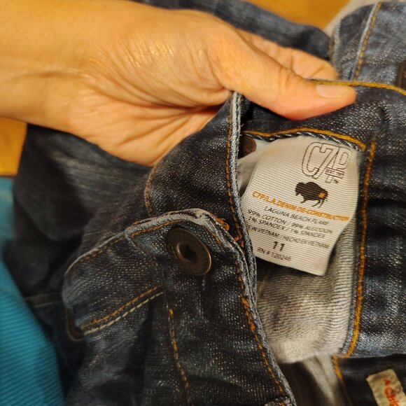 Chip & Pepper C7P Junior's Size 11 Blue Laguna Beach Flare Stretch Denim Jeans - Picture 12 of 13